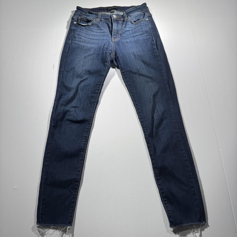Judy Blue Jeans Womens 5 27 (26x27) Blue Distressed Frayed Hem Skinny Stretch